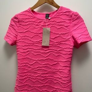 NWT Pink Emery Rose Jacquard top